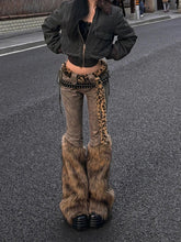 Patchwork Low-waist Flared Pants